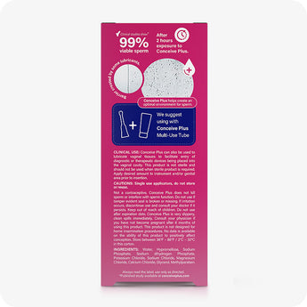 ערכת זוגית של חומר סיכה פוריות Conceive Plus (75 מ"ל ו-8 אפליקטורים) (AR) - חומר סיכה לפוריות